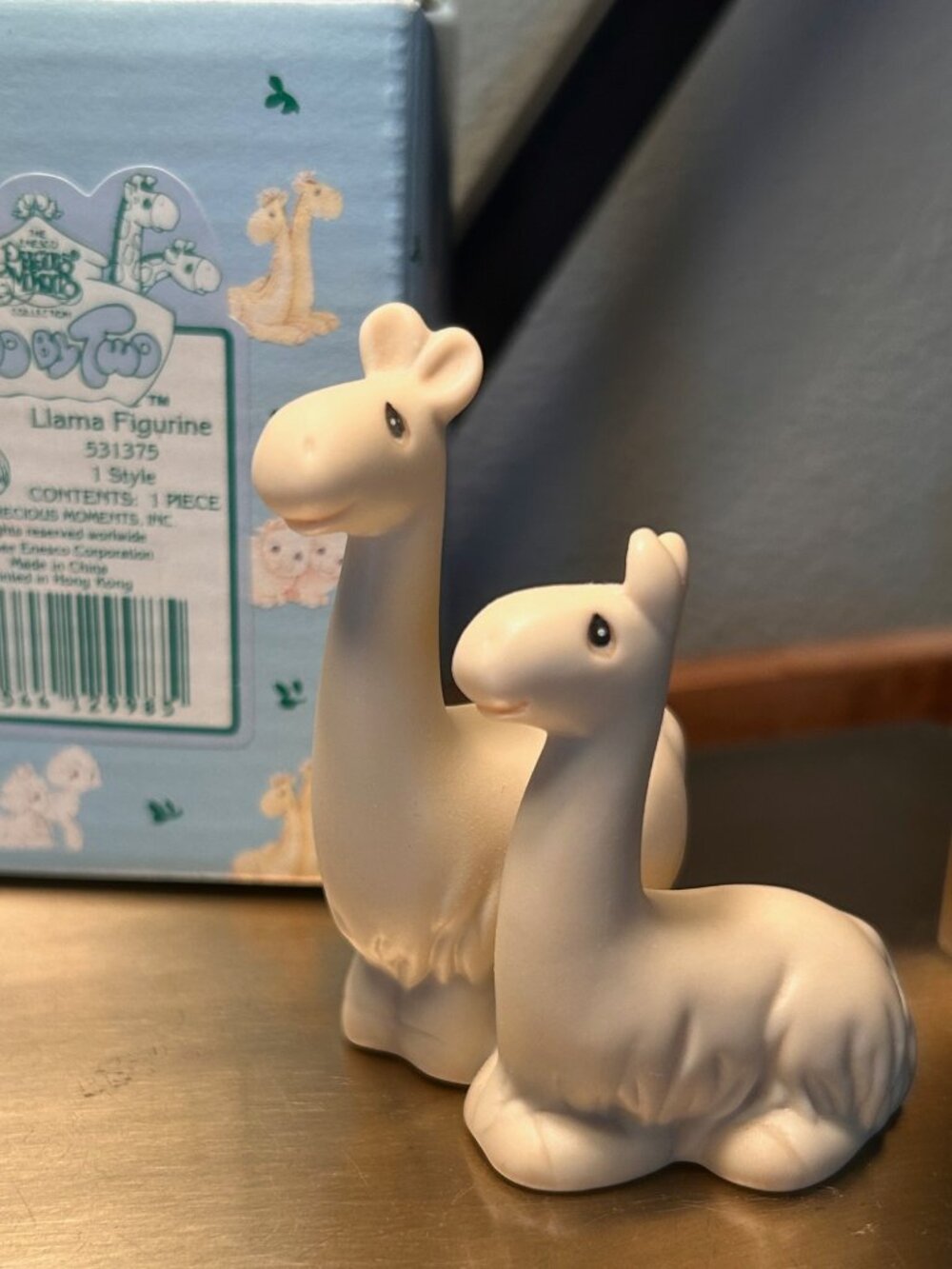 Precious Moments Llama Pair + Box, Two-by-Two Noah’s Ark Animal Vintage 1993